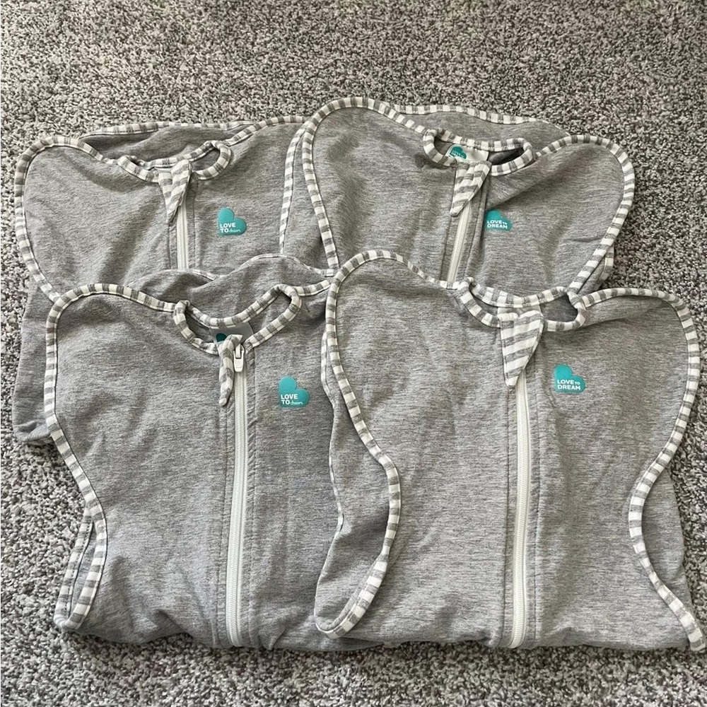 Love to Dream Gray Newborn Sleep Sacks Swaddles Bundle